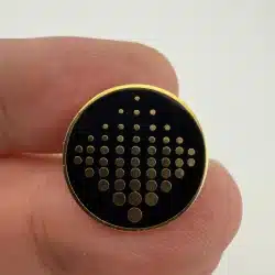 Unknown Logo Pin with Gold Tone Dots