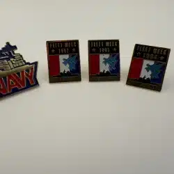 1992 - 1994 San Francisco Fleet Week Pins + Navy Boat Pin *marks*