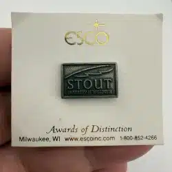 University Of Wisconsin Stout Tie Tack Pin by ESCO on card
