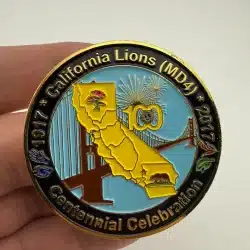 California Lions (MD4) Centennial Celebration Pin - Dual Clasp 2"
