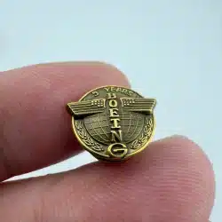 Alternative view of Boeing 5 Years Employee Service Award Tie Tack Pin - 1/10 10K GF