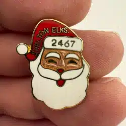 BPOE Shelton Washington ELKS 2467 Santa Pin Brooch