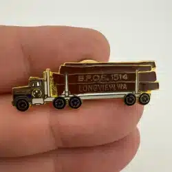 BPOE Longview Washington Elks 1514 Log Trucker Pin *slightly curved pin*