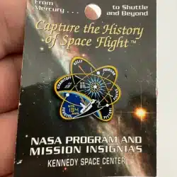 NASA Space Shuttle ENDEAVOUR STS-134 AMS Pin on card