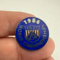 1986 USET United States Equestrian Team World Championships Lapel Hat Pin *used*