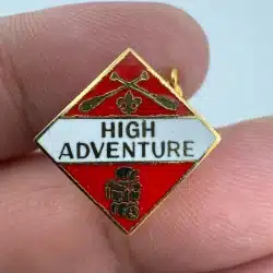 High Adventure Boy Scout Tie Tack Pin On Chain With Bar
