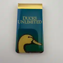 Ducks Unlimited Money Clip - Green, Blue, and Gold Tone - Volunteer Giveaway