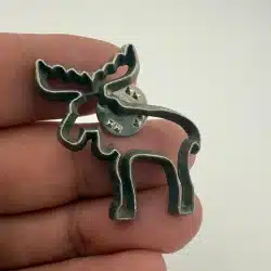 Ann Clark Cookie Cutter Moose Shaped Metal Lapel Pin