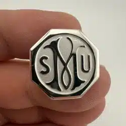 SMU Lapel Hat Pin - Sorority or University? - Marked GW 2020 HJ SS on rear