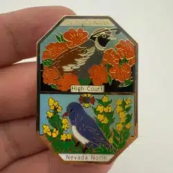 IOF Independent Order of Foresters California Nevada North Birds and Flowers Pin