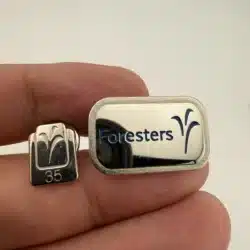 IOF Independent Order of Foresters 35 Year Sterling Silver Pin + Logo Pin *marks
