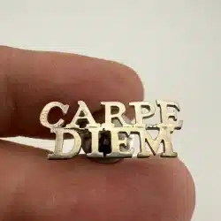 Carpe Diem Seize the Day Sterling Silver 925 Pin by GFMW Great Falls Metal Works