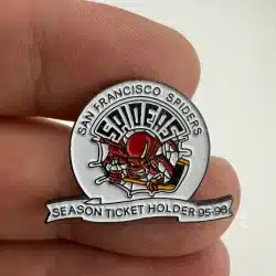 1995-96 San Francisco Spiders Season Ticket Holder Pin - IHL Hockey - Rare + HTF