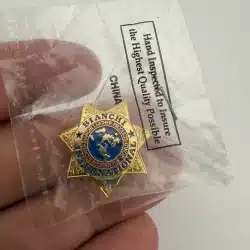 Bianchi International Leather Products Badge Shaped Pin - Promotional Item