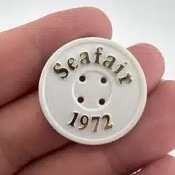 Vintage 1972 Seattle Seafair Lapel Hat Pin - Plastic