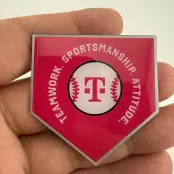 T-Mobile Home Plate Baseball Pin - Teamwork, Sportsmanship, Attitude - Mariners?