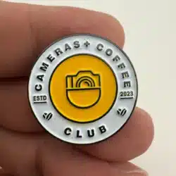 Cameras + Coffee Club Lapel Hat Pin - ESTD 2023