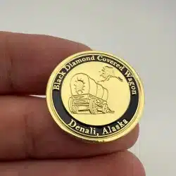 Black Diamond Covered Wagon Denali, Alaska Lapel Hat Pin - Wagon Adventure Promo