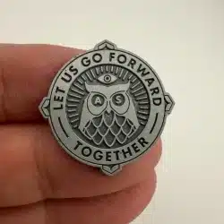 2017 Adult Swim Let Us Go Forward Together Owl Pin