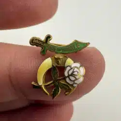 Daughters Of The Nile Enamel Scimitar Pin Brooch