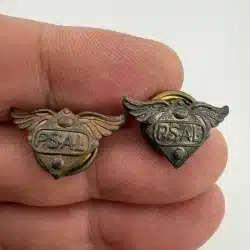 2 Vintage PSAL Public Schools Athletic League Pins - Screwback Pins