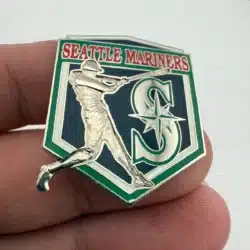 Alternative view of 1999 Seattle Mariners Batter Swinging Logo Home Plate Pin