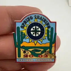 2002 Seattle Mariners Spring Training Peoria, Arizona Pin *damage*