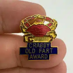 CRABBY OLD FART AWARD PIN Pin - Funny Gag Humor