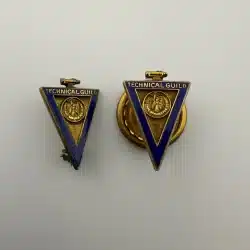Vintage Civil Service Forum Technical Guild Pins - 2 Types Of Clasps