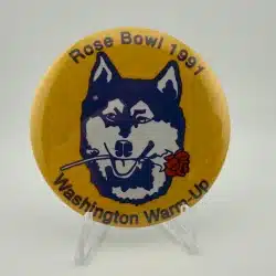 University Of Washington Warm-Up Rose Bowl 1991 3" Pinback Button