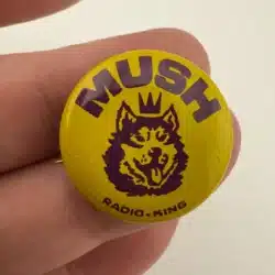 University Of Washington Mush Radio King Broadcasting 1" Pushback Button