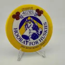1993 Rose Bowl University Of Washington Hooray For Huskies Pinback Button *read*