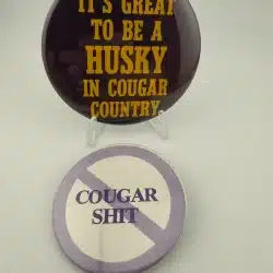 University Of Washington Huskies Apple Cup Rivalry Pinback Buttons - 3" and 2"