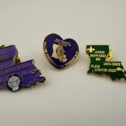 Set Of 3 BPOE Louisiana Elks Association Pins