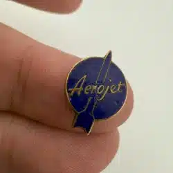 Vintage Aerojet Enamel Screwback Pin **poor condition**