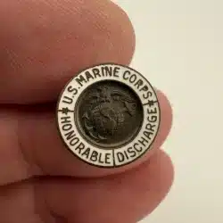 Vintage USMC Honorable Discharge Service Screw Back Lapel Pin EGA
