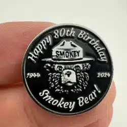 Smokey Bear! Happy 80th Birthday Pin 1944 - 2024