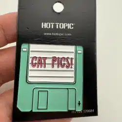 Cat Pics Floppy Disk Enamel Pin by Hot Topic