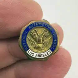 National Automotive School Los Angeles California Pin - Screwback Style