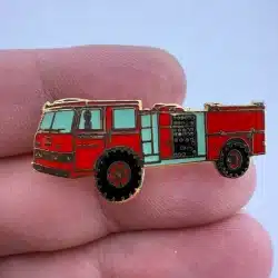Red Fire Truck Tie Tack Pin