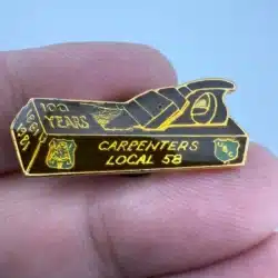 1881-1981 UBC Local 58 Carpenters and Joiners Pin - Chicago Illinois *hole?*