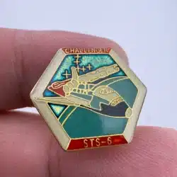 NASA Space Shuttle Challenger STS-6 Pin - Hexagon Shaped