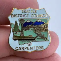 Seattle District Council Of Carpenters Pin - Kingdome, Ferry, etc - UBC Union???