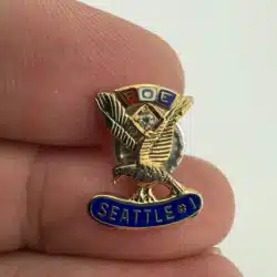 FOE Fraternal Order of Eagles Seattle #1 Screwback Pin - Sterling