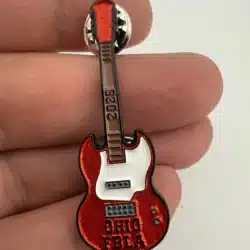 FBLA Future Business Leaders Of America Ohio 2025 Pin - Red and White Guitar