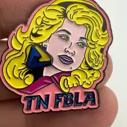 FBLA Future Business Leaders Of America Tennessee 2025 Pin - Logo Rotates