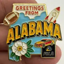FBLA Future Business Leaders Of America Alabama Pin - Football, Rocket, Race Car
