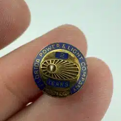 FPL Florida Power & Light 2 Years Employee Service Screwback Pin - 1/20 10K GF
