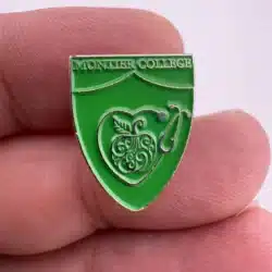 Montier College Pin with Apple + Stethoscope - Agnes Montier?? Temple??