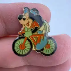 MICKEY MOUSE RIDE BIKE BICYCLE PIN - Vintage